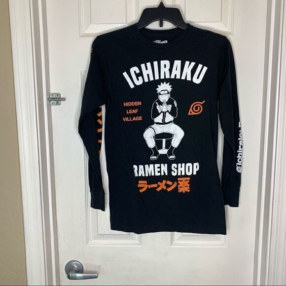 Men’s Naruto Shippuden Ichiraku Ramen Shop Long-Sleeve Shirt Size Small - Picture 3 of 7